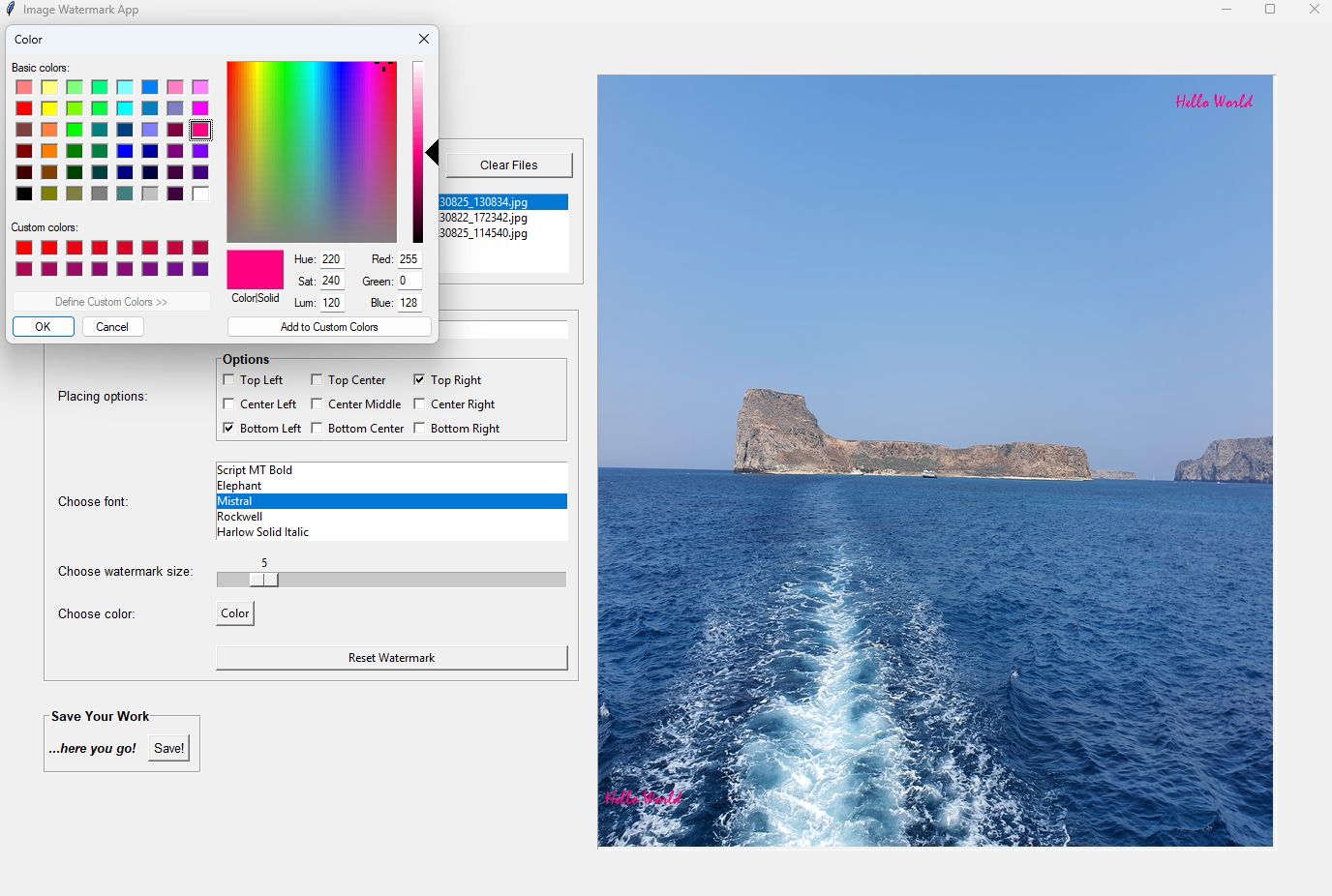 Watermark app